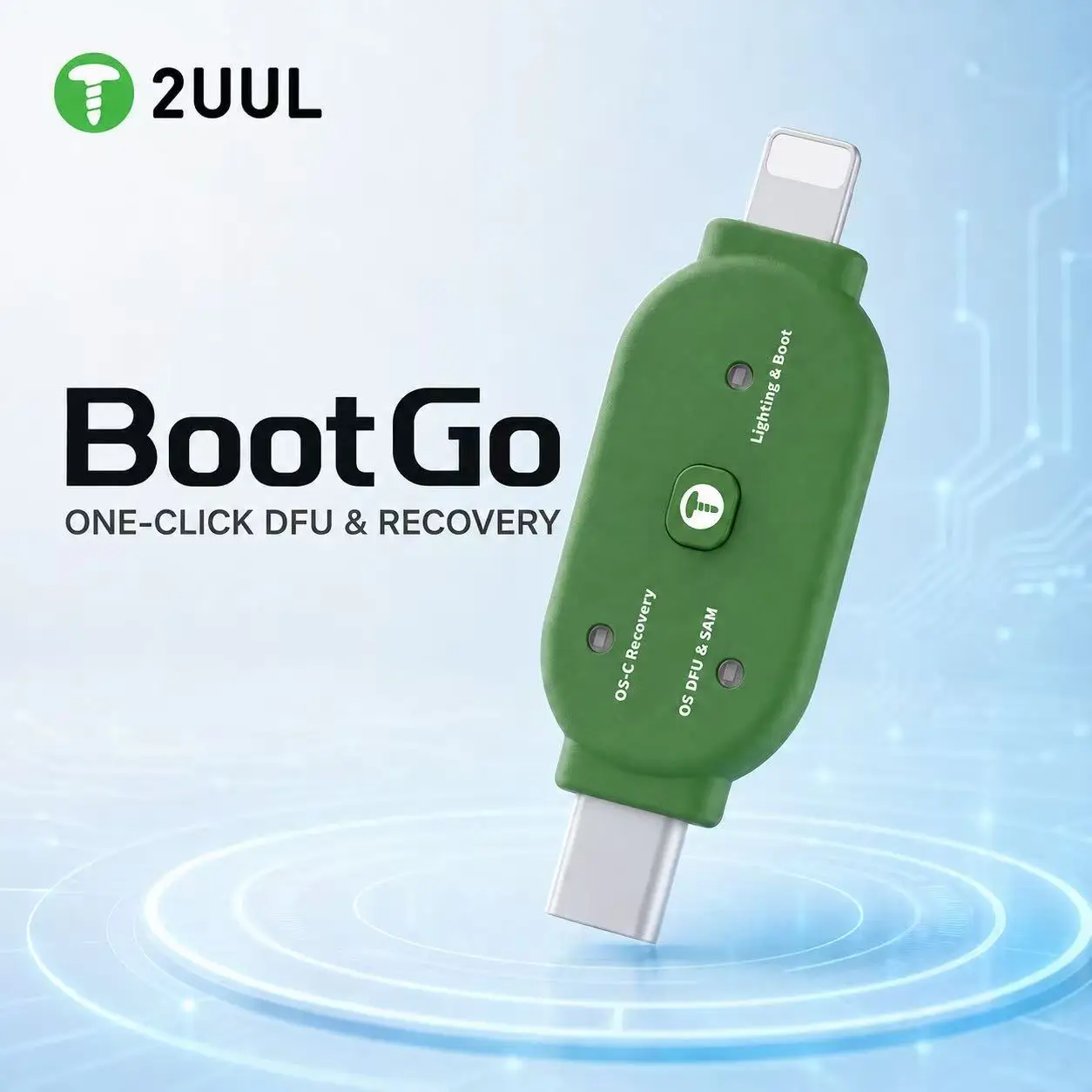 2UUL BootGo TG01 One-Click DFU Recovery Mode Tool 5V 2A Flashing Boot Adapter for iPhone iOS Mobile Phone Repair Device