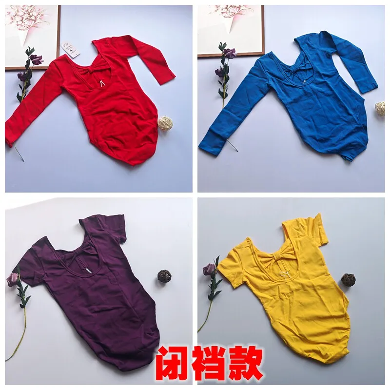 Children's dance practice clothes closed crotch dress dancing test Chinese folk dance cotton body female