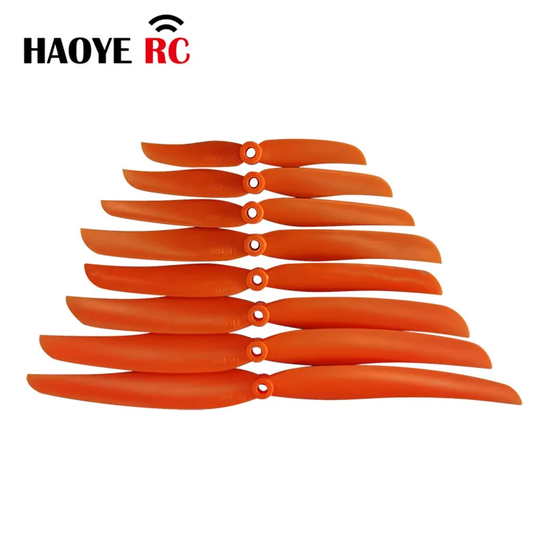 Haoye 10 Pcs 2 Blade Propeller 5030 6030 7035 8040 8060 9050 1060 1160 Direct Drive High-Speed Pro Color Orange Rc Accessories