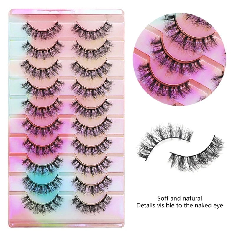 Handmade Eyelashes Fluffy-Mink Lashes Natural Mink-False Eyelashes Makeup Lashes Drop Shipping