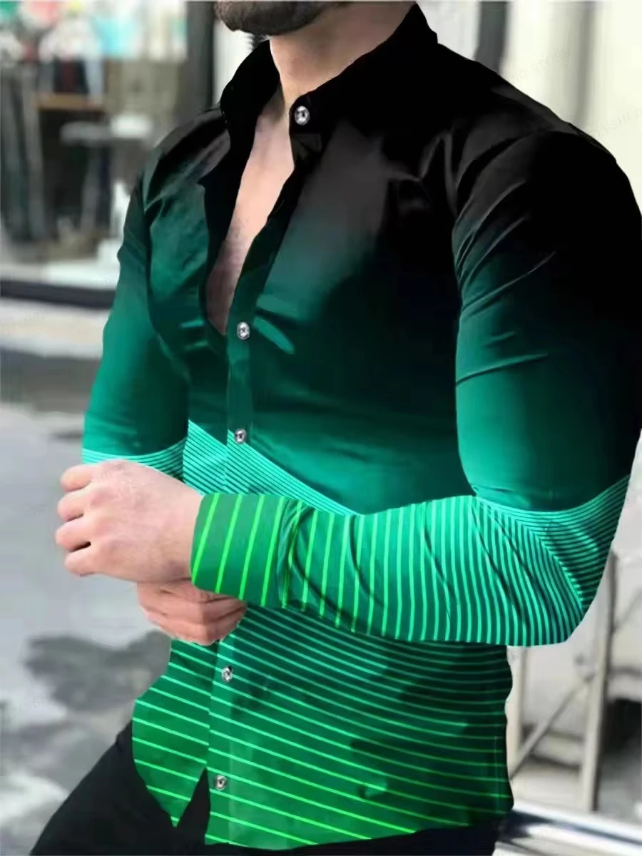 Herren-Hemd mit Leopardenmuster, Hawaii, 2024, Revers, Umlegekragen, lange Ärmel, Strandurlaub, Bluse, Teenager-Mode ​ ​