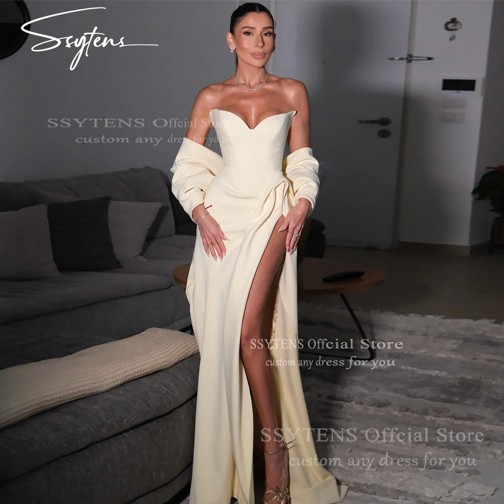 

SSYTENS Customized Saudi Arabia Women Evening Dresses Black Prom Dresses High Neck Chic Long Sleeves Formal Occasion Party Gowns