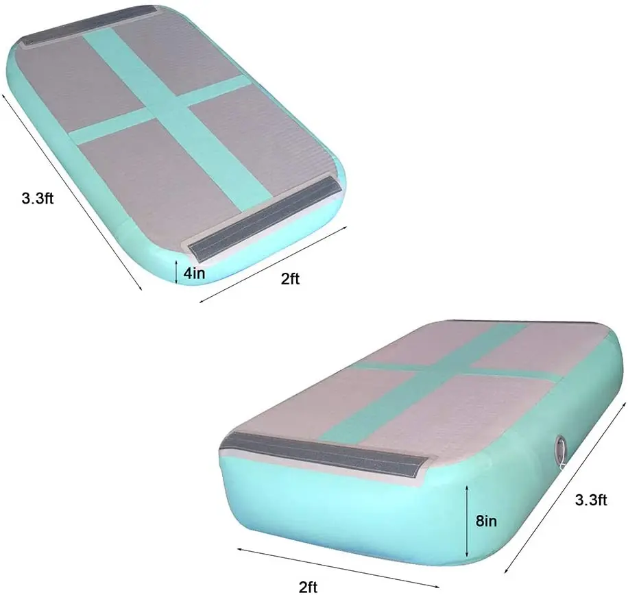 Hibadou-インフレータブル体操マット、エアトラックタンブリング、ジム機器、エクササイズマット、1x0.6x0.2m