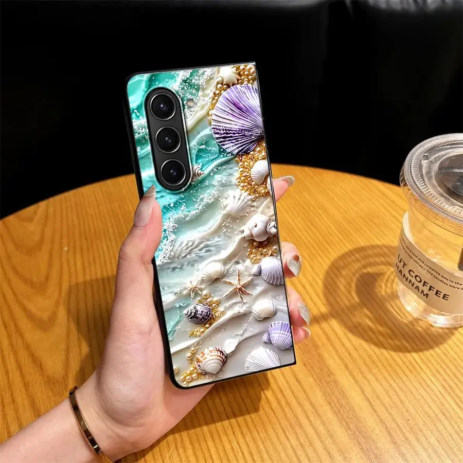 Phone Shell Funda Case for Samsung Galaxy Z Fold 8 Ultra ZFold3 ZFold5 ZFold6 ZFold4 Z Fold 7 6 5 4 3 ZFold7 Shell Seabed
