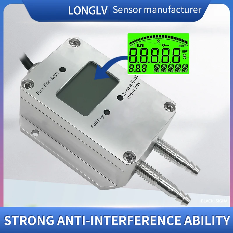 LONGLV PTL802S digital micro differential wind pressure transmitter