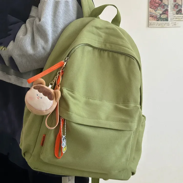 Simple Casual Light Backpack Female Canvas High School Students Schoolbags Computer Backpacks