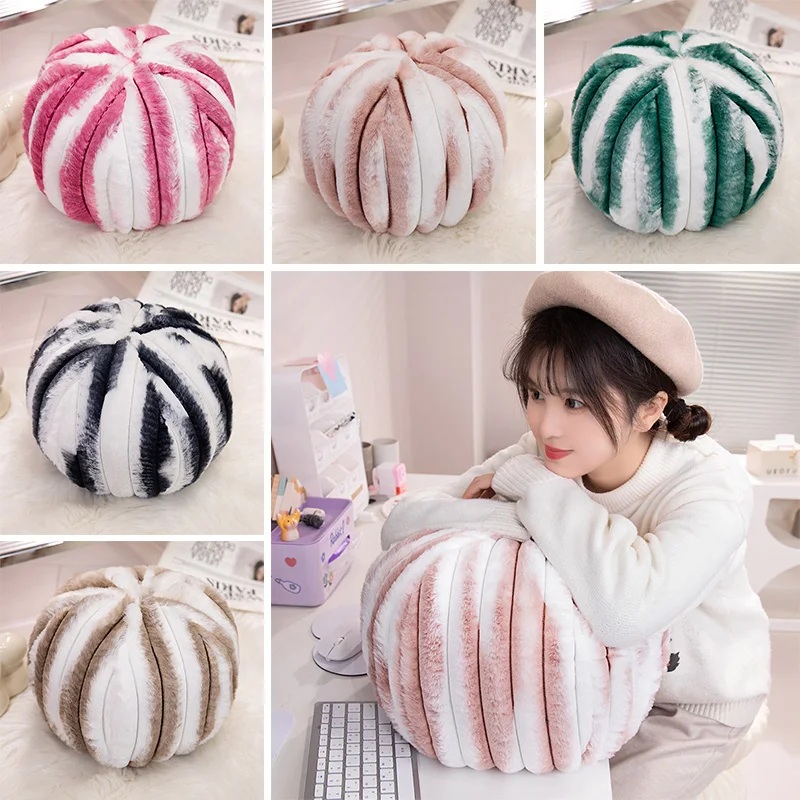 

High Quality Simulation Colourful Ball Plush Toys Fluffly Stuffed Soft Sofa Pillow Chair Cushion for Girls Kids Gifts Home Decor