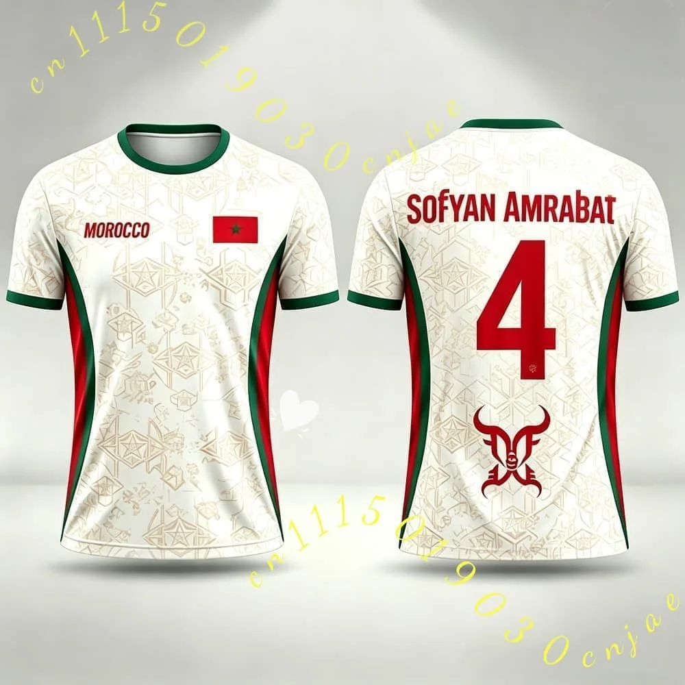 2026 Summer Morocco Flag Print Jersey 3D Printed T-shirtBreathable Quick Dry Fashion Streetwear Sports Sleeve Men's Tee Shirt 26
