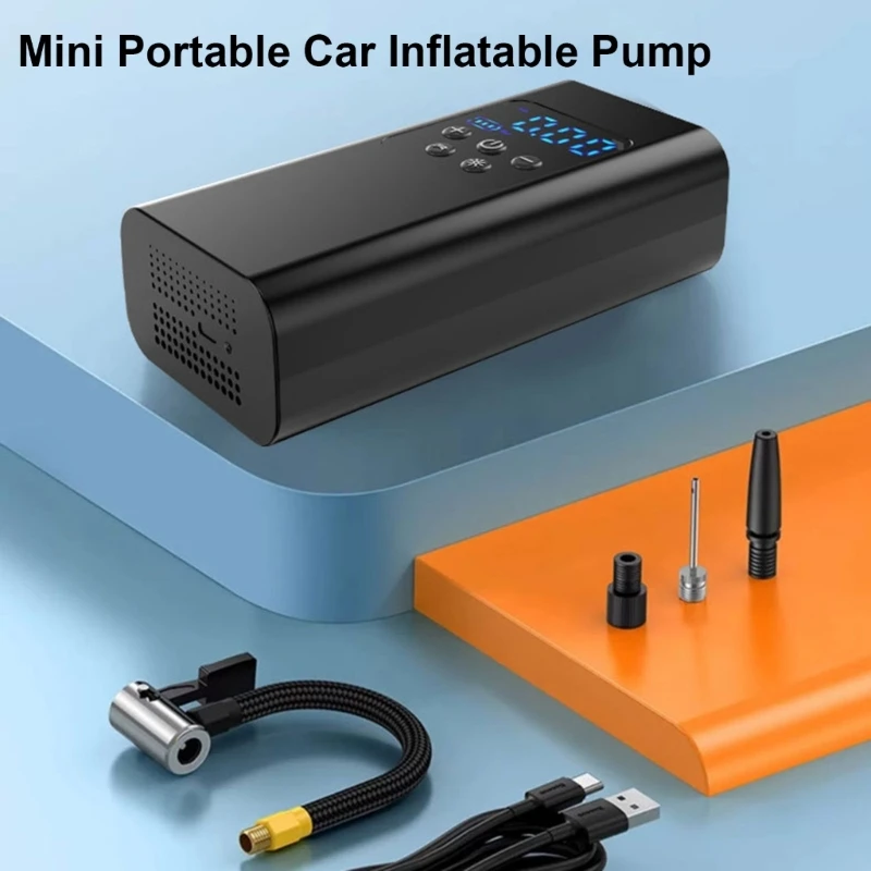 2024 New Universal Tire Inflator Air Pumps Tire Inflator Portable with Flashlight