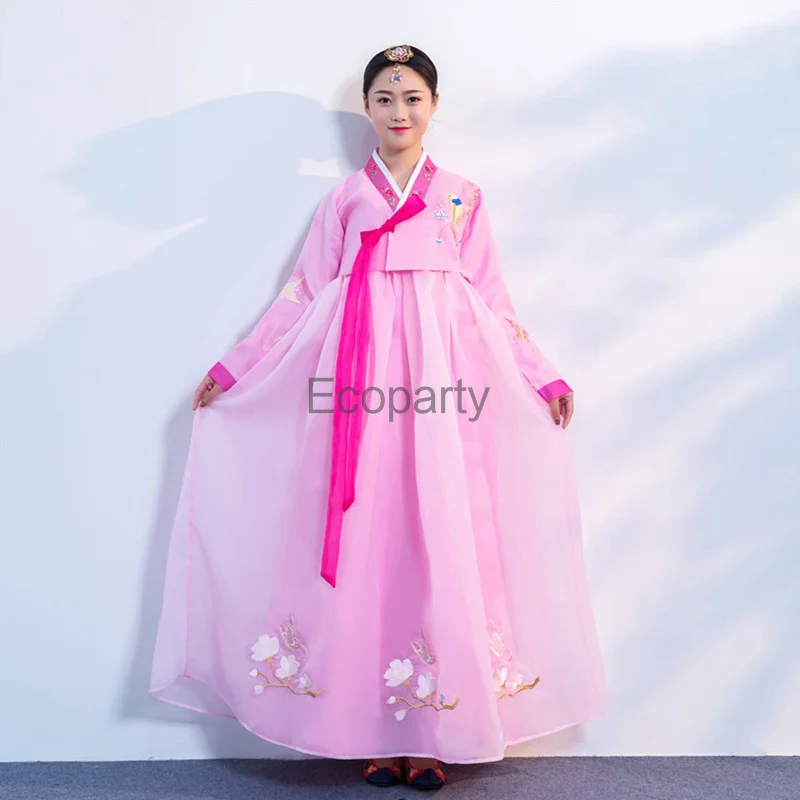 Women Traditional Hanbok Improved Korean Traditional Costume Minority Palace Performance Court Clothes Elegant Princess Costume