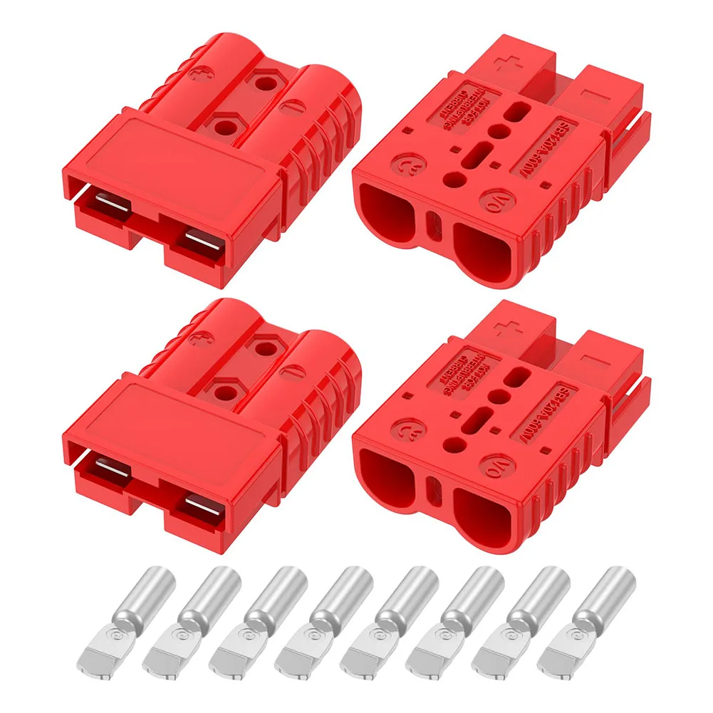 

4pcs Battery Connector 120A 600V Battery Quick Connect/Disconnect For 2-6 AWG Cables For RV Trailers Boats Backup Power Systems