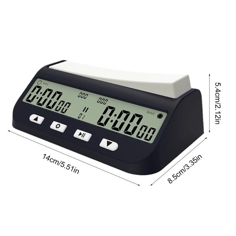 Chess Clock Digital Timer Professional Chess Count Down Game Timer, with Delay Count Downs up Alarm for Chess Board Game