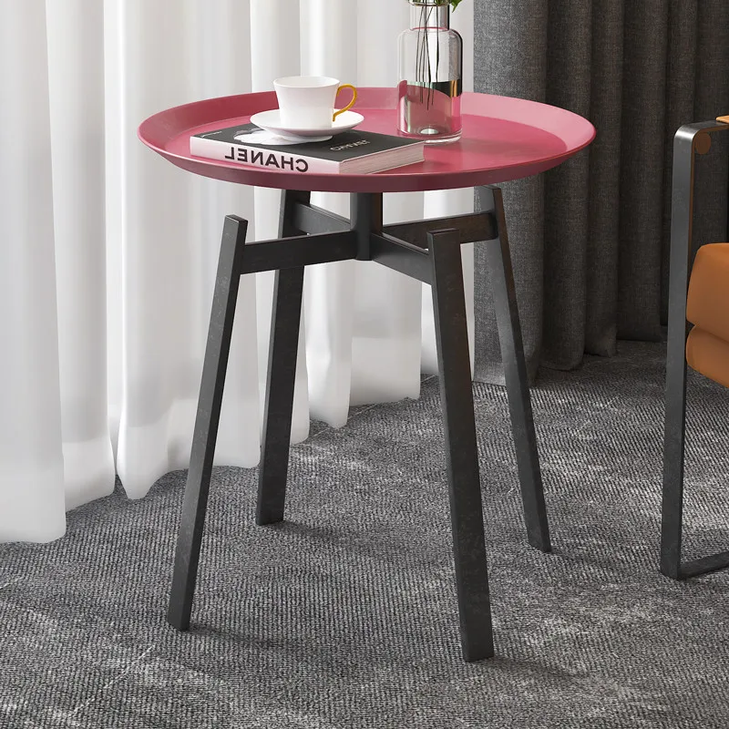 Small Spaces Iron Accent Table Multi-Functional Coffee Table Bedroom Balcony Corner Desk Vintage