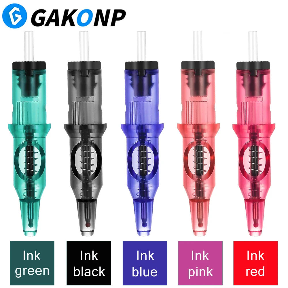 

5/10/15/20PCS Ballpoint Tattoo Cartridge Needles 5 Colors Universal Dotwork Ink Drawing Needle Practice for Tattoo Pen Supply