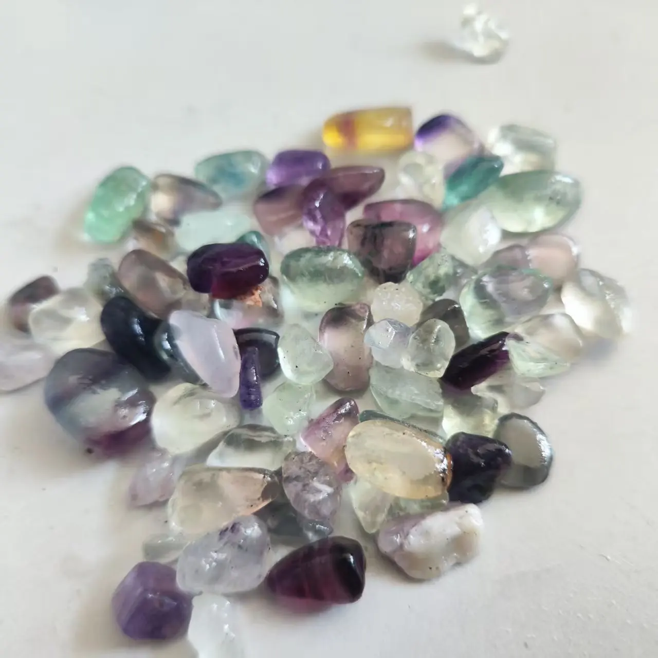 Natural Fluorite Stone Energy Healing Crystal Stone Home Decoration Stone Jewelry Making DIY Bracelet Necklace Accessories