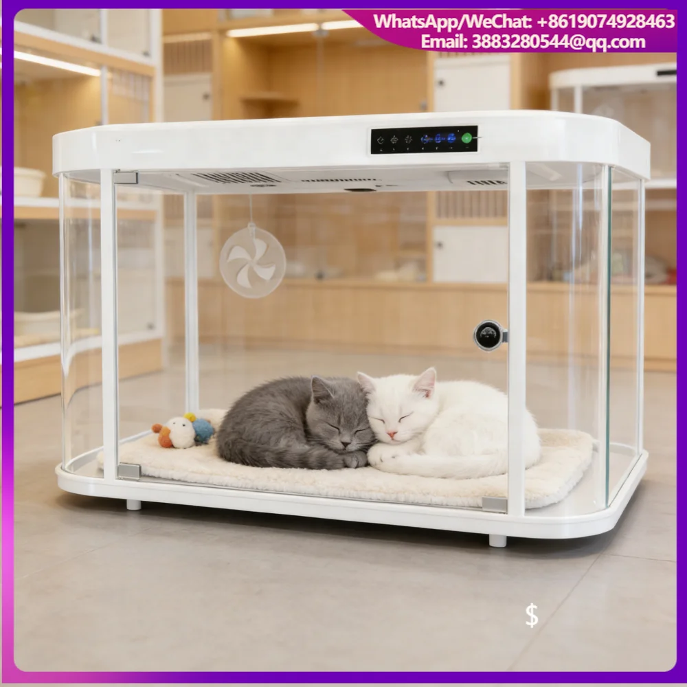 USMILEPET Luxury Smart Cat Cage & Cabin Intelligent Pet House With Odor Removal Circulating Fresh Air System Pet-Friendly