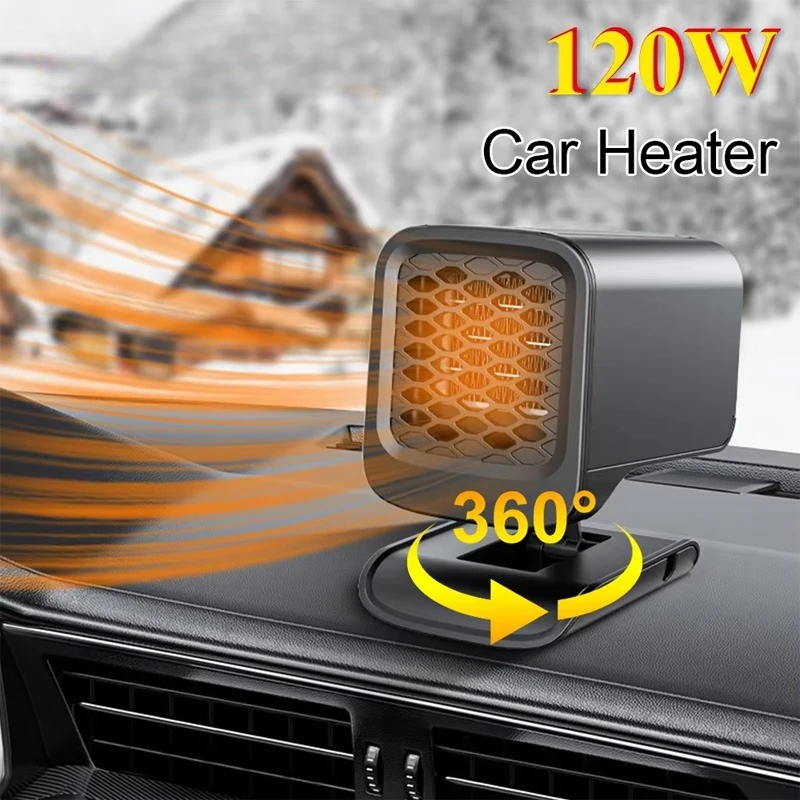 120W Auto Electric Defroster Heater Fan Powerful Windscreen Demister 12V Car Windshield Defogging Defrosting Heating For Winter