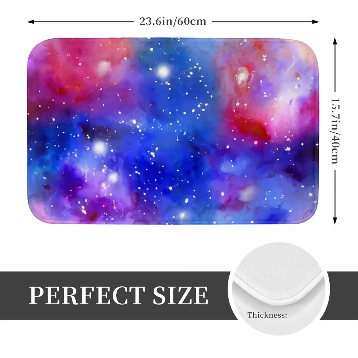 Stunning Watercolor Galaxy Art Prin Non-slip Doormat Floor Mat Cushion Carpet Rug for Kitchen Entrance Home Balcony Footpad Mats