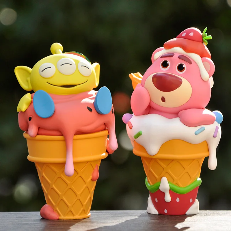 Big Stars Ice Cream 12cm Kirby Lotso Huggin Bear Anime Figures Pvc Figurine Statue Model Collectible Decoration Toys Kid Gift