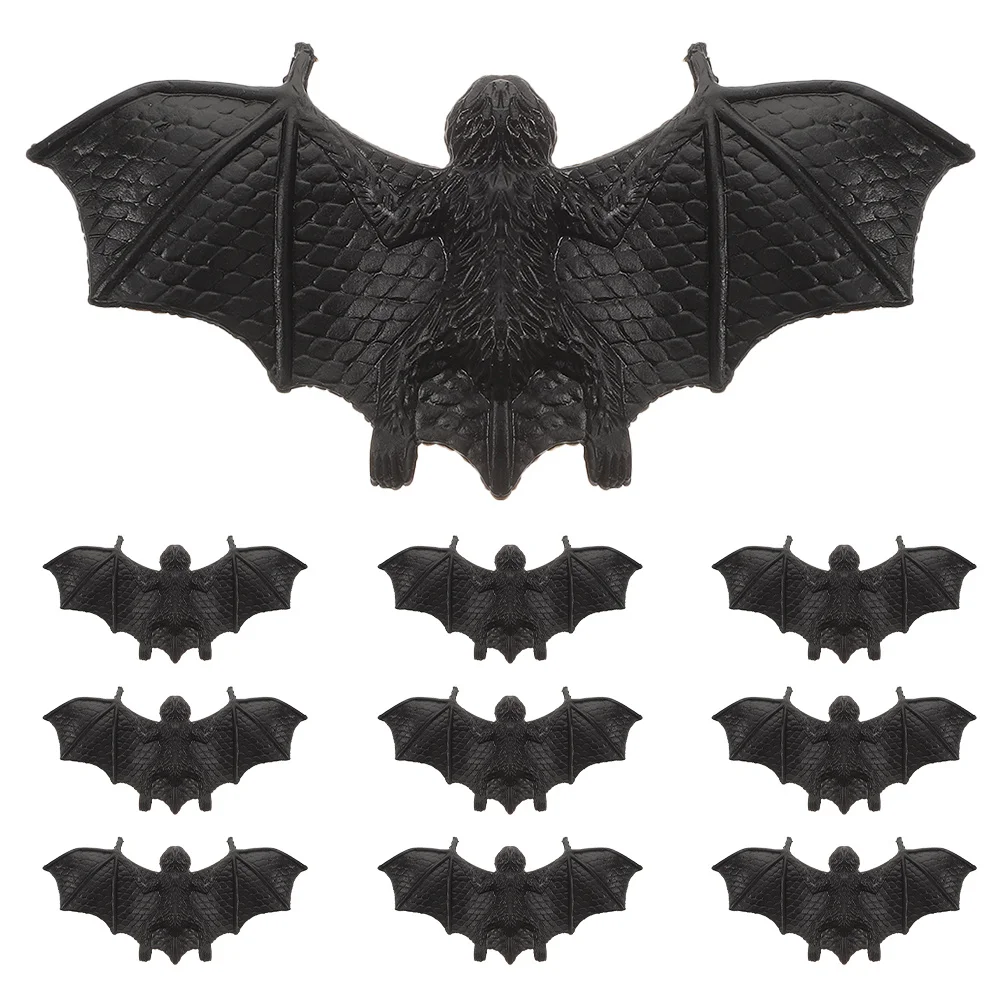 10Pcs Miniature Bats Halloween Craft Supplies Versatile Eerie Ambiance for Various Occasions Fake Bat Mini Resin Bats