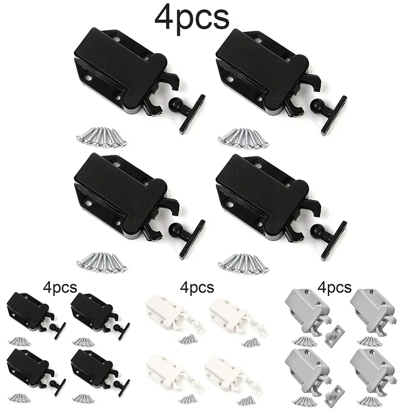 4 * Duw Om Te Openen Vang Deur Klink Keukenkast Touch Release Lade Kast Home Lock Vergrendelt Bouten Tool Hardware Nieuw