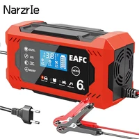 Cargador de batería de coche de pantalla grande 6A/8A/10A 12V dispositivo de carga de batería de motocicleta de coche batería de plomo-ácido pantalla LCD de reparación inteligente