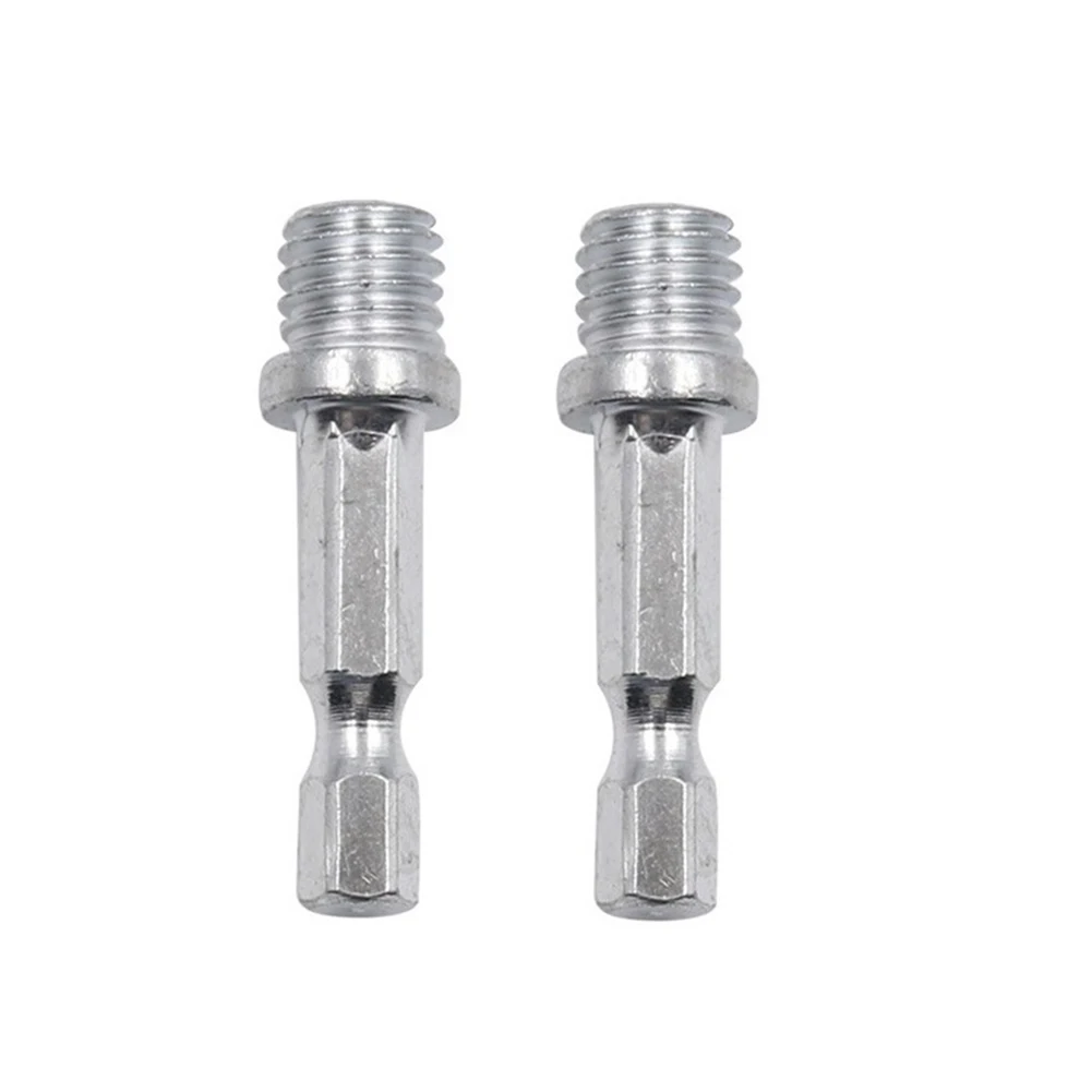 2pcs 1/4" Hex Shank Connecting Rod Adapter Electric Drill Chuck M10 Polishing Disc Connecting Rod Power Tools Accessories