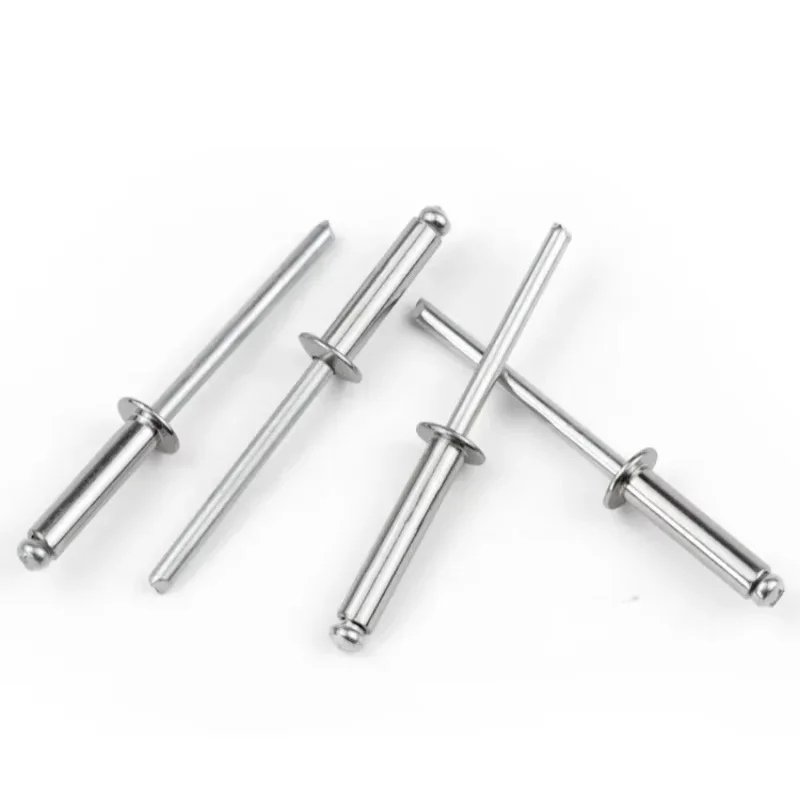 M2 M2.4 M2.8 M3 M3.2 M3.6 - M6.4 Pop Rivets Aluminium Dome Head Blind Rivets Steel Shank Mandrel Exhaust Rivets Pull Nail