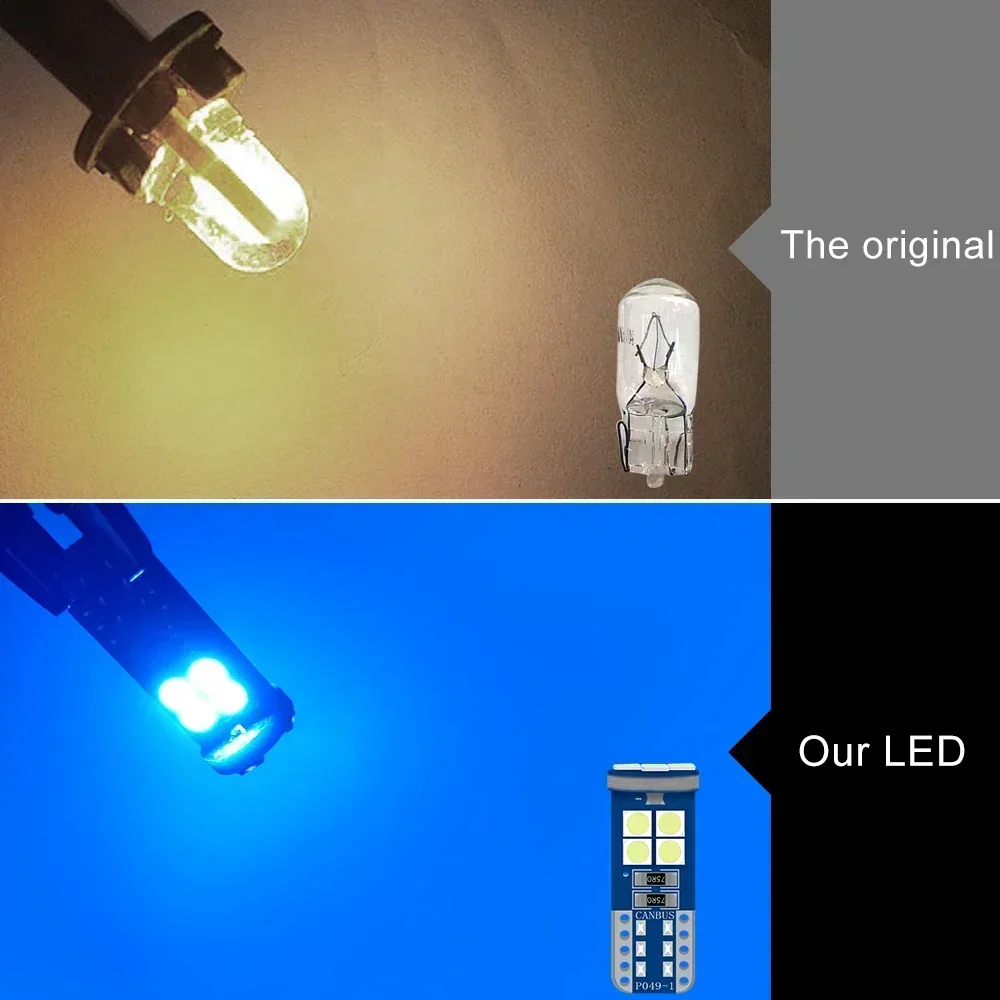 5 قطعة/10 قطعة/15 قطعة T10 W5W LED HD لمبات 168 194 12 فولت سيارة الداخلية قبة القراءة الجذع لوحة ترخيص مصباح الباب ضوء أبيض أزرق وردي