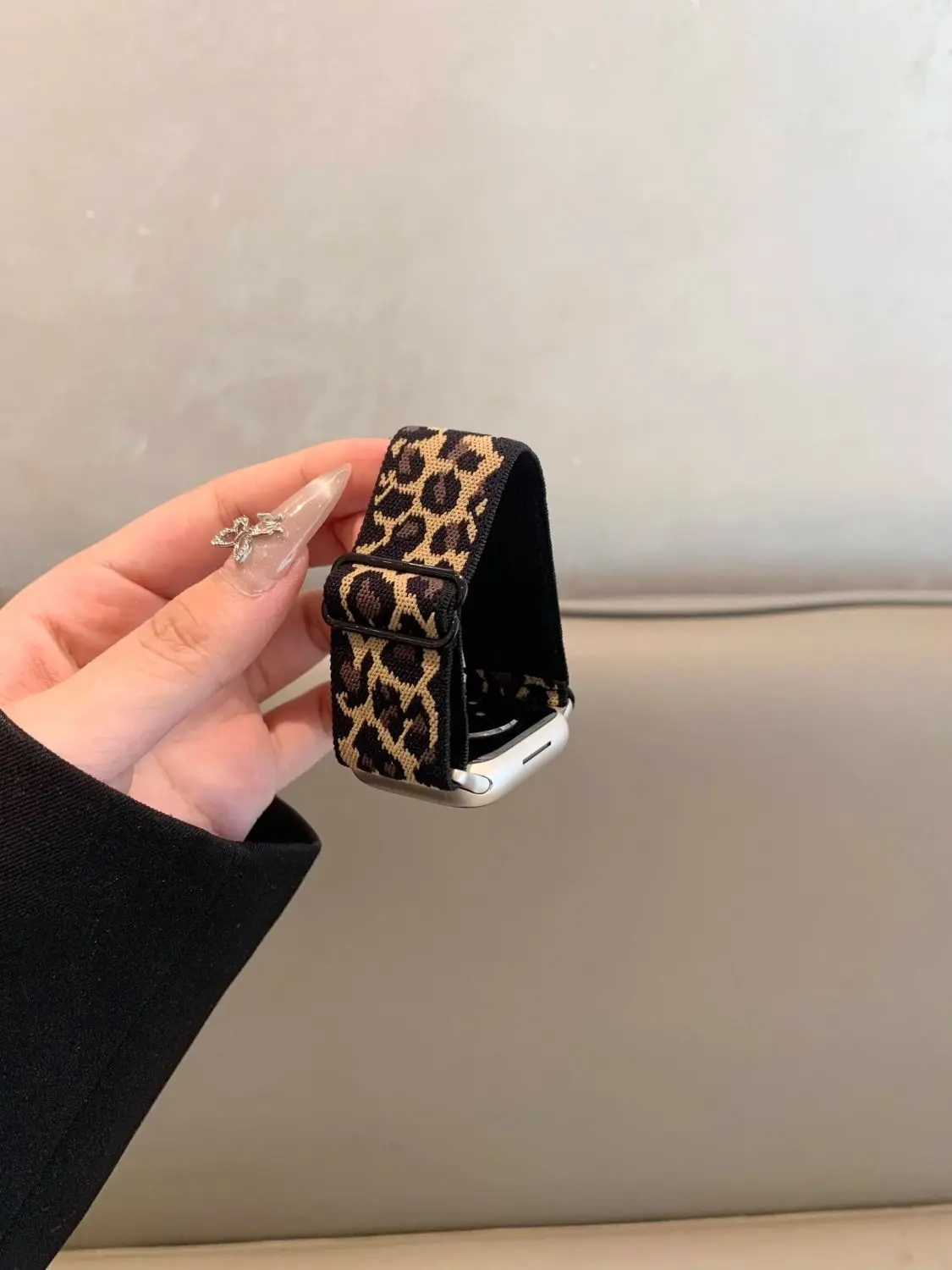 1 حزمة ليوبارد طباعة حلقة مرنة الفرقة متوافق مع سوار ساعة أبل 38 مللي متر 40 مللي متر 41 مللي متر 42 مللي متر 44 مللي متر 45 مللي متر 49 مللي متر ، سوار بديل