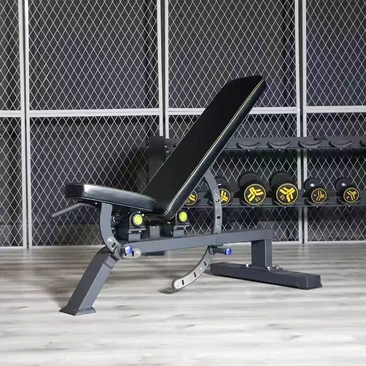 Equipamento de exercício Multi Gym Bancos comerciais e rack Banco de peso ajustável para venda, prensa de banco ajustável