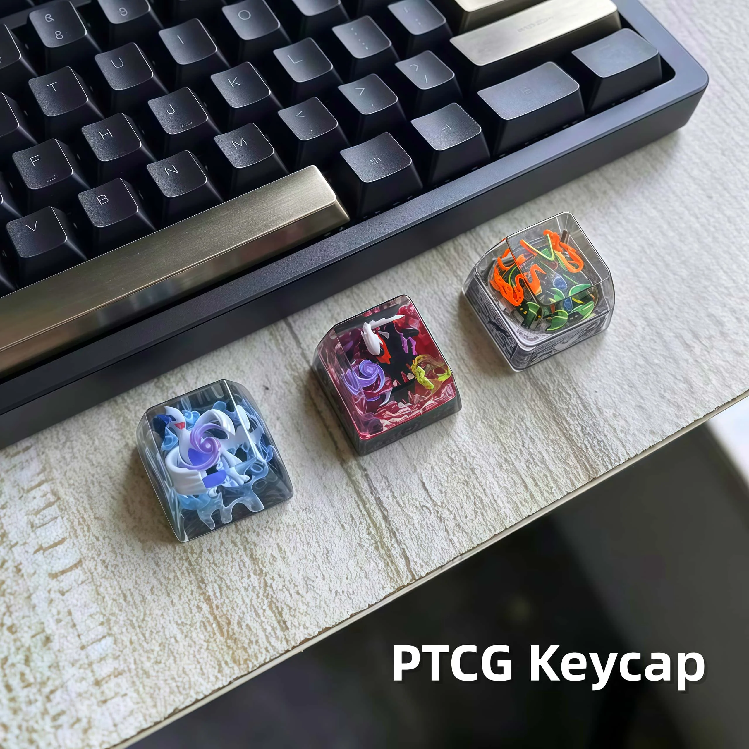 keycap-ptcg-pokemon-tao-trio-rayquaza-groudon-kyogre-mechanical-keyboard-resin-transparent-stereoscopic-keycap