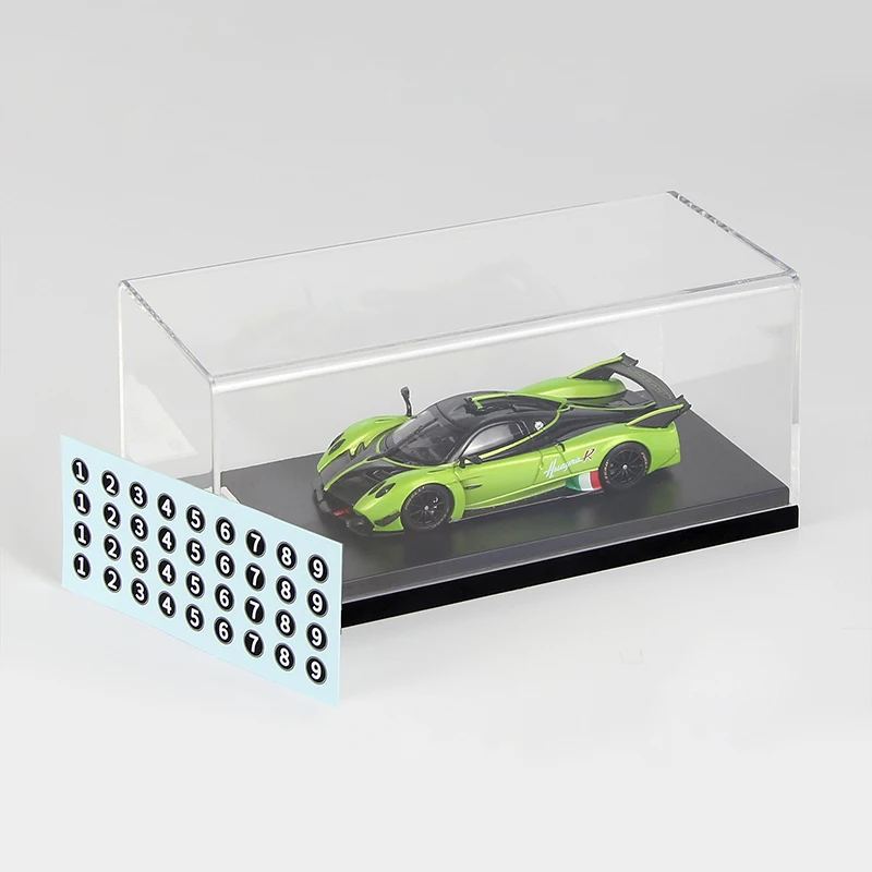 LCD 1:64 Supercar Limited Edition green Pagani Huayra R Pearl white alloy car model display