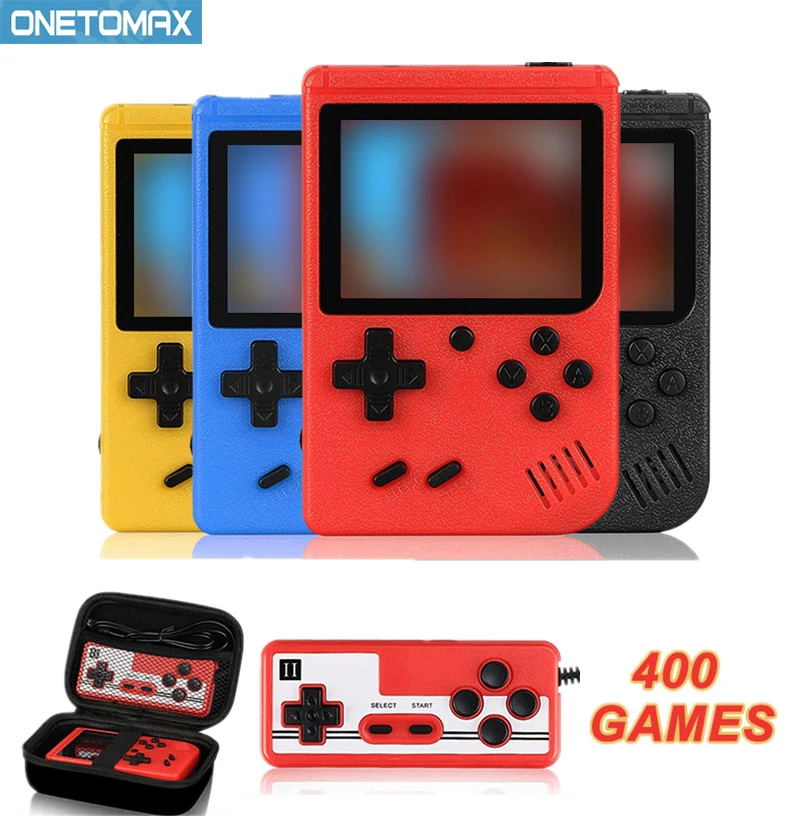 Retro Handheld Game Console Built-in 400 FC Games with Portable Case 3.0 Inch LCD Screen Video Game Player Kids Boys Gift