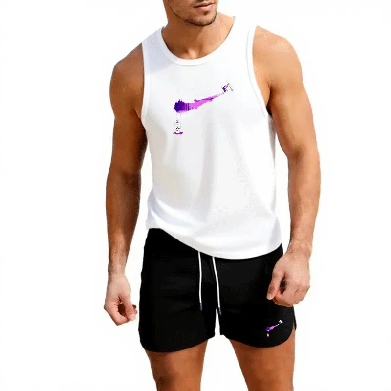 

This men’s short-sleeve suit set blends casual comfort with modern style. fabric a sharp, neat look.