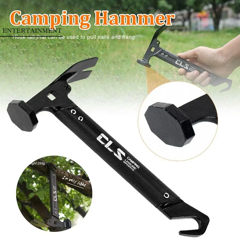 

Lightweight Claw Hammer Camping Outdoor Tool Aluminum Alloy Tent Hammer Tent Accessories Grond Nail Hammer Camping Peg Hammer