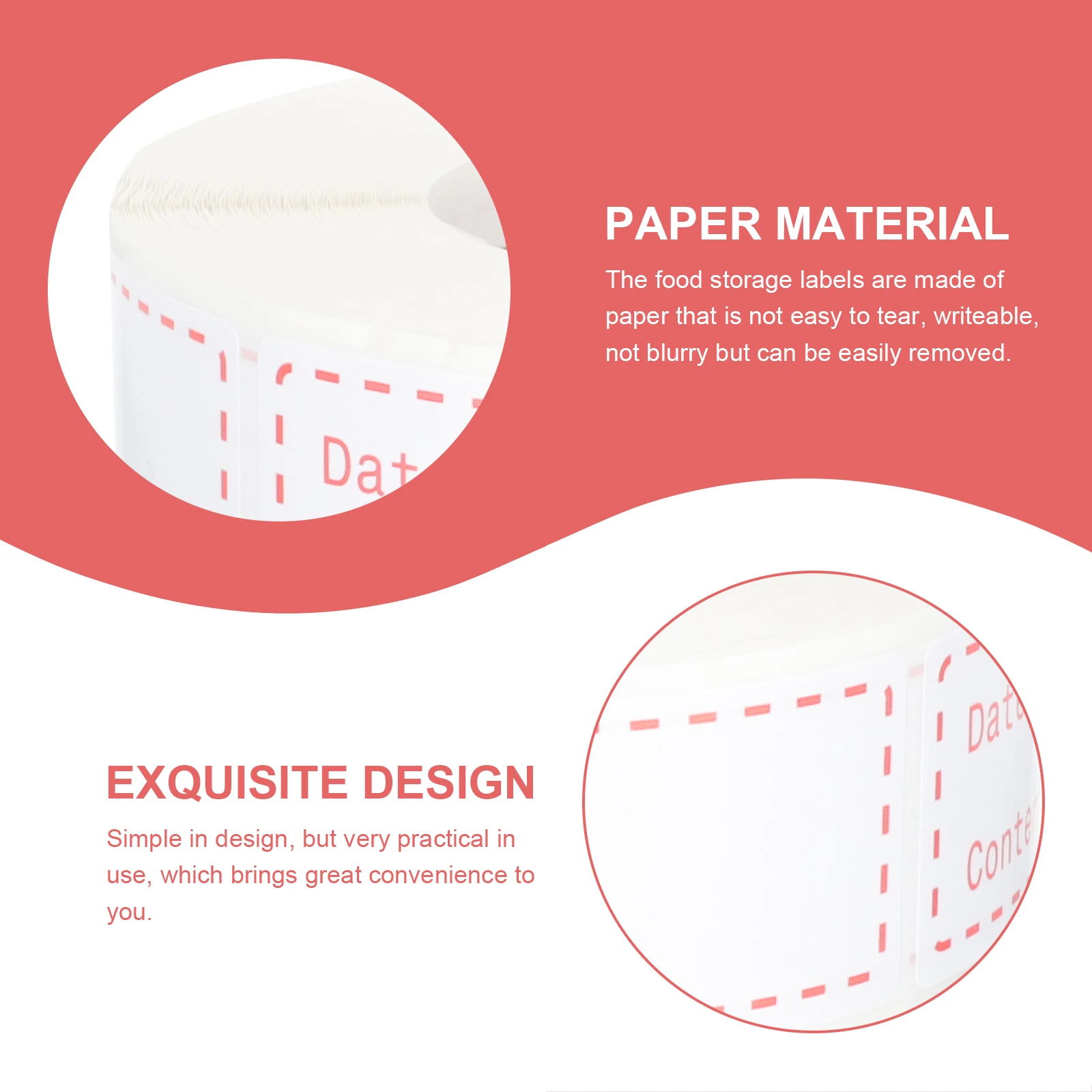 

2 Rolls Storage Labels Stickers Paper Removable Writeable Freezer Pantry Stickers For Glass Jars Cans Bottles Kitchen Food Prep