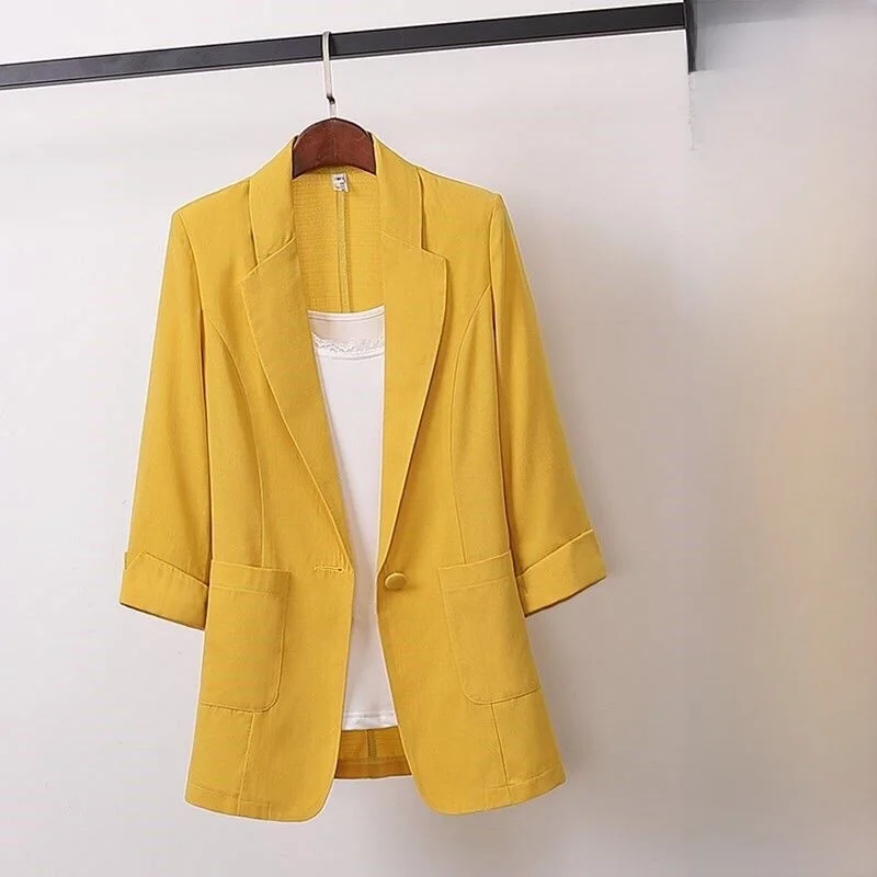 High Quality plus Size Women's Casual Style Korean Version Suit Jacket for plus Size Girls up to 200 Pounds New Spring Summer...