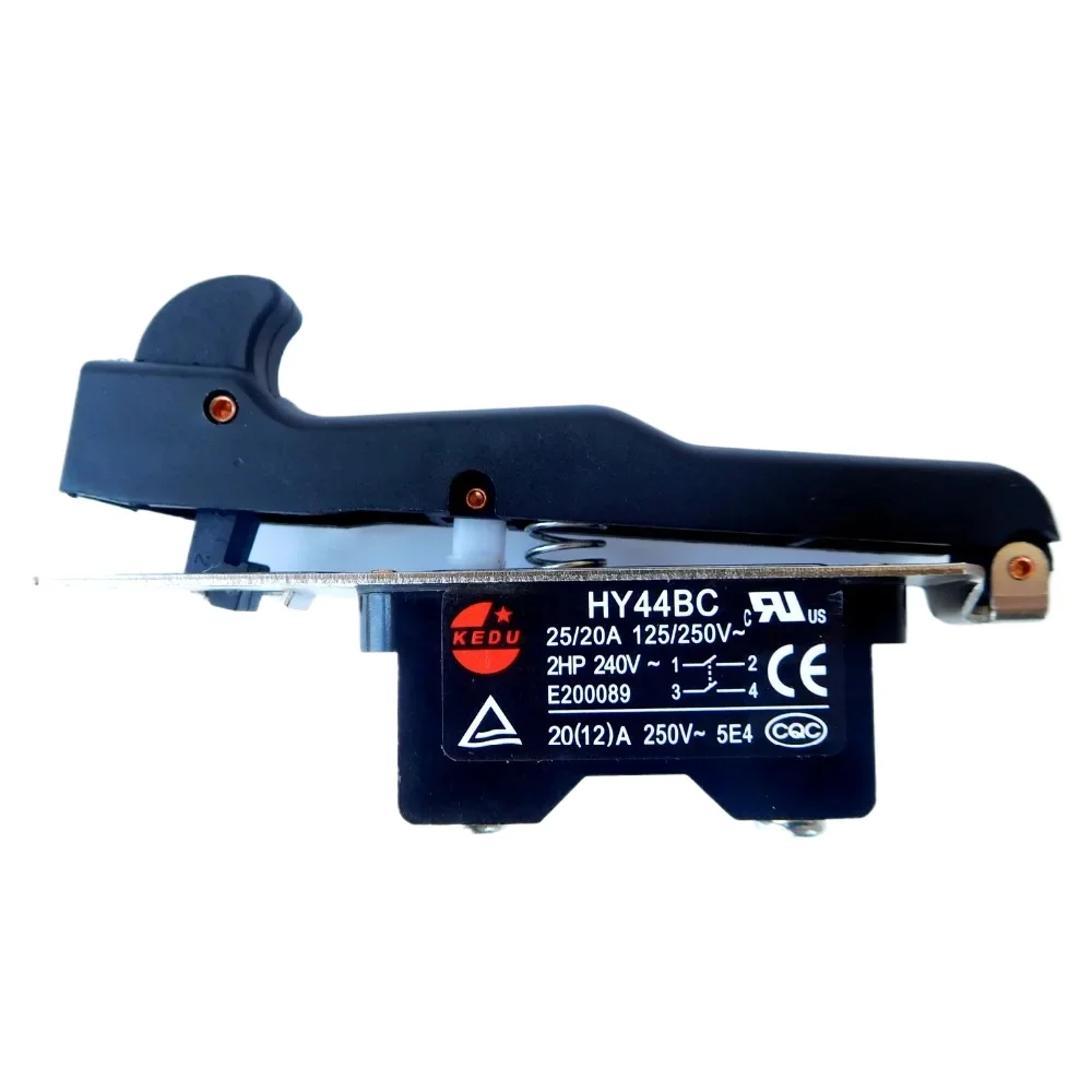 KEDU HY44BC 125/250V 25/20A 2HP Lock Off Lock On Electric Pushbutton Push Button Switch for Large Grinding Machine Trigger Tools