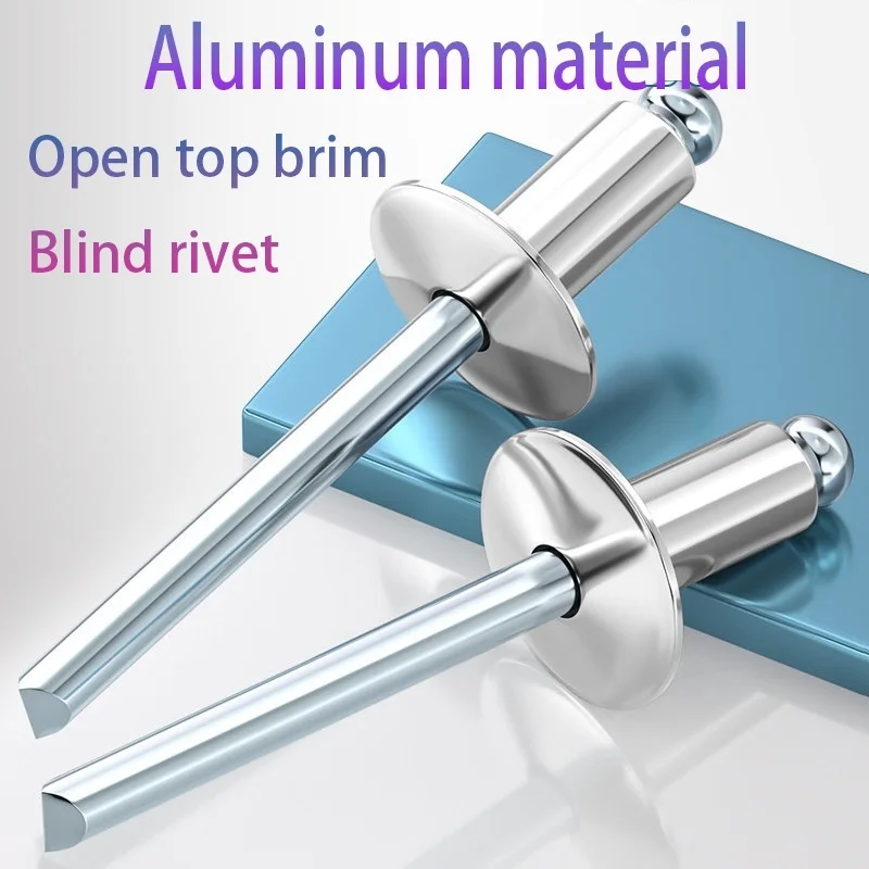 Aluminum Large Flange Blind Rivets, Round Head Large Cap Pull Rivets, Big Head Auto Rivets for Car Repair Hardware