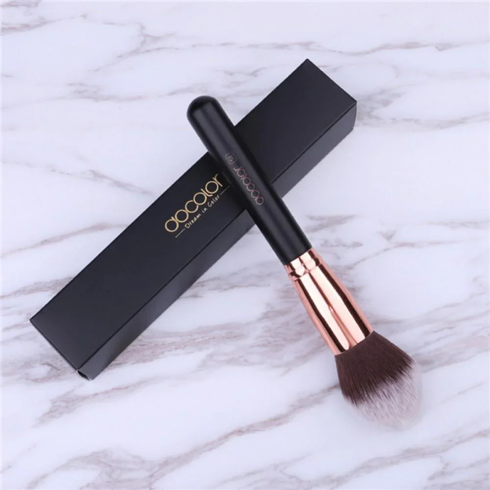 Docolor Single Professional Makeup Brushes Soft Foundation Contouring Highlight Black Powder Brush Beauty Make up Cosmetic Tools