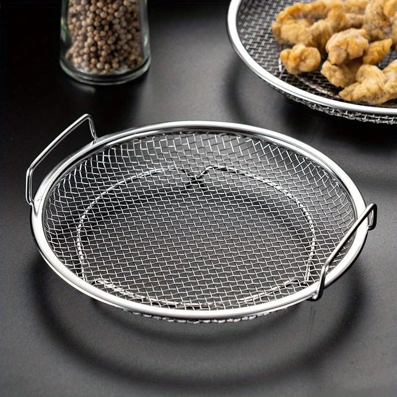 1pc Kitchen Oil Filter Tray, Stainless Steel Frying Oil Filter Tray Mesh Filter Basket For Frying Grilling Food Kitchen Strainer