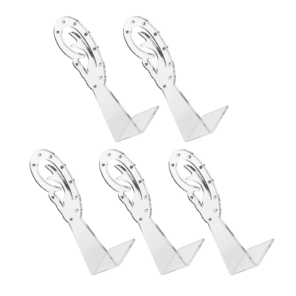 

5pcs Earrings Display Stand Clear Transparent Acrylic Holder Bracket for Stud Showcase Organize Jewelry Storage