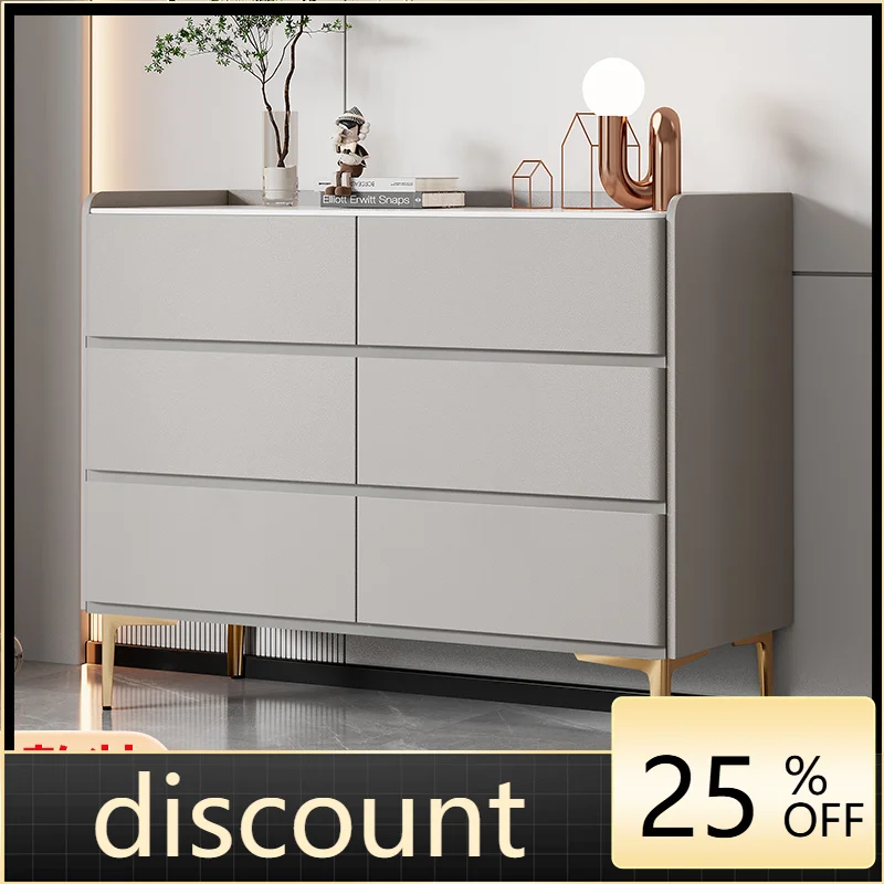 LH all solid wood five bucket modern simple storage bedside cabinet living room light luxury drawer side cabinet