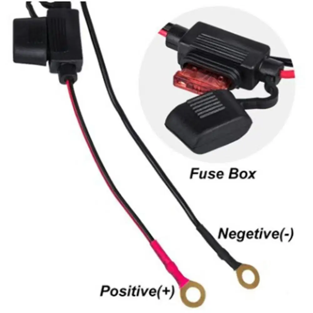 DIY SAE zu USB Kabel Adapter Wasserdichte USB Ladegerät Schnell 2,1 EINE Port 120cm Kabel Inline-Sicherung für Motorrad handy Tablet GPS