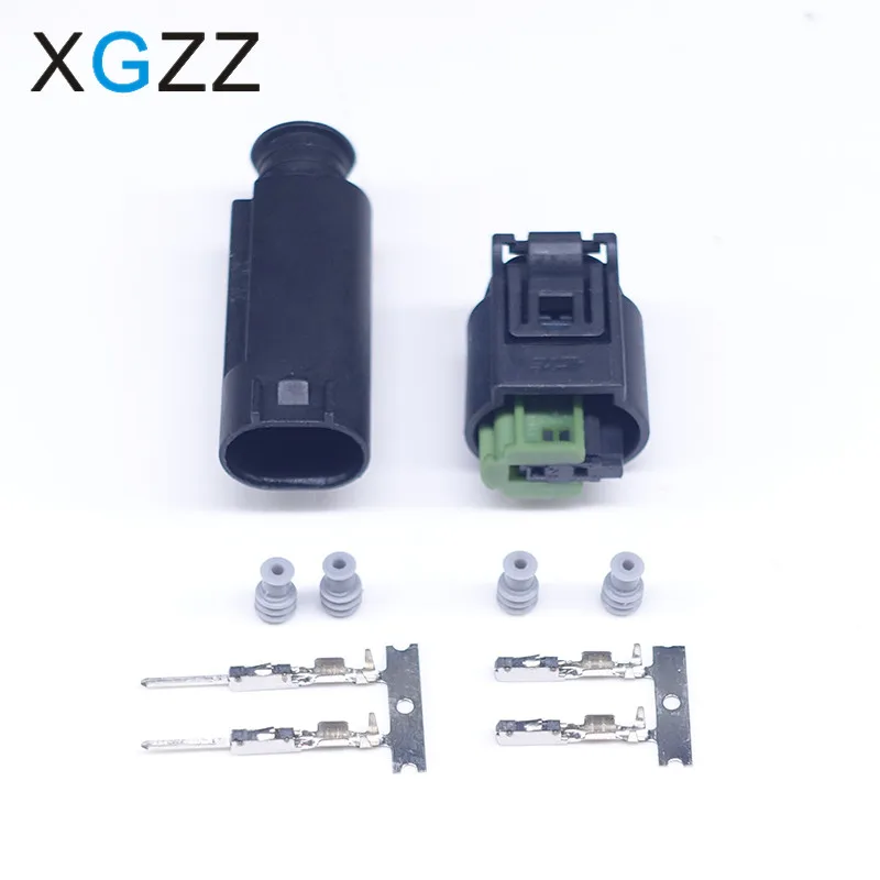 XG7021-0.6-11/21 2 Pin Female Tyco 968405-1 Fuel Injector Auto Plug 1-967644-1 Sensor Connector For BWM Porsche Benz