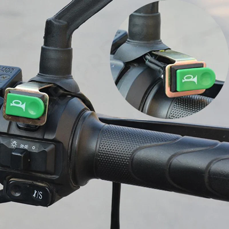 [G]Motorcycle Electric Bicycle Universal Handlebar Refit Horn Switch ATV Scooter Dirt Bike Individual Horn Switch Plastic Butto