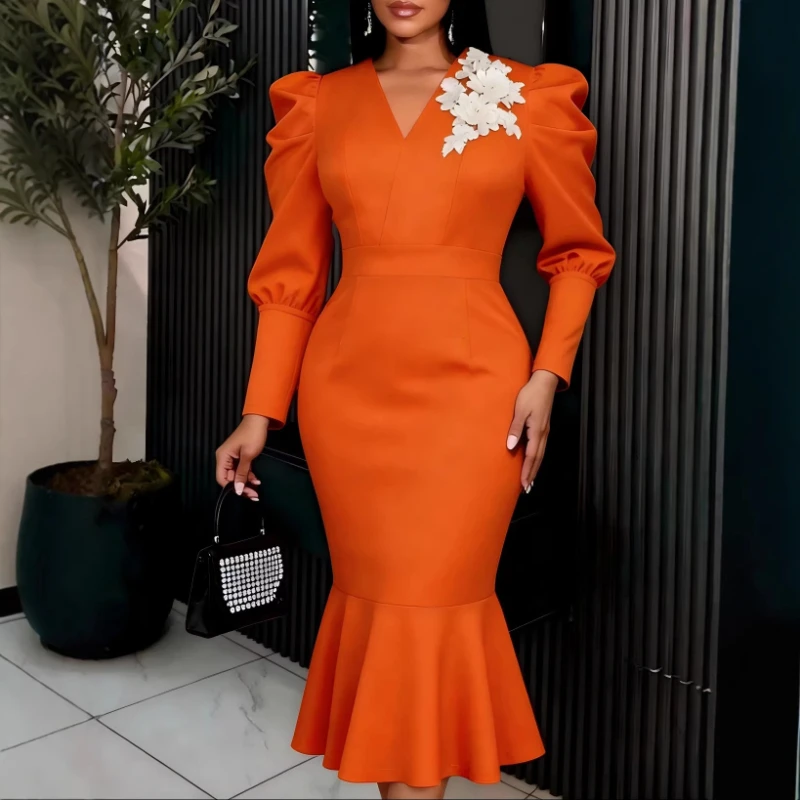 

Long Dress Women Gown Dresses Sexy Vestidos Y2k Streetwear V Neck Full Sleeve Hip Wrap Elegant Party Night Tight Waist 2026