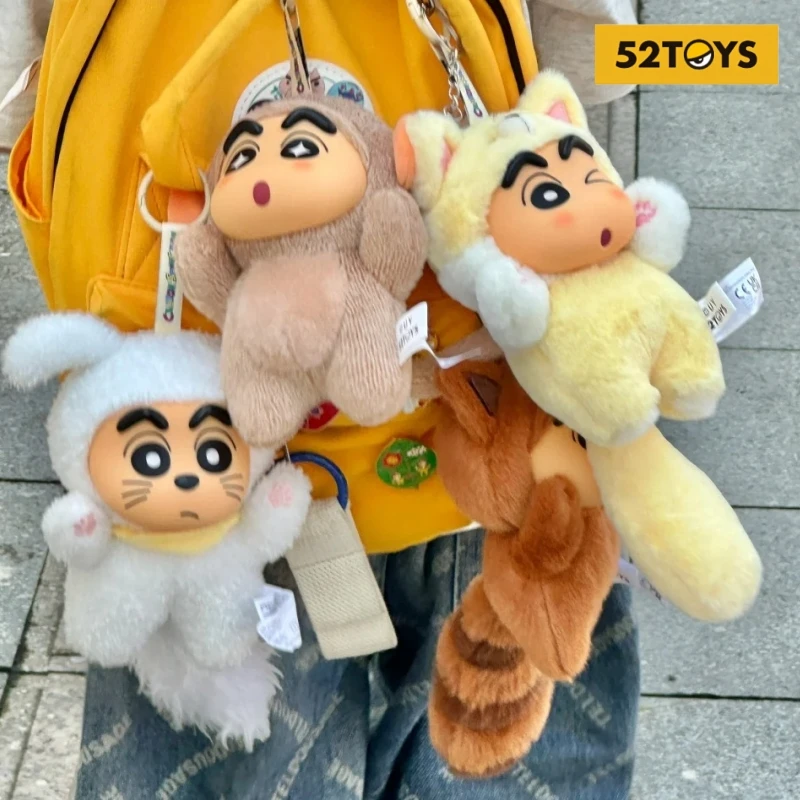 

New 52toys Authentic Crayon Shin-Chan Spot Goods Big Tails Series Vinyl Plush Pendent Blind Box Cute Figures Dolls Toys Kid Gift