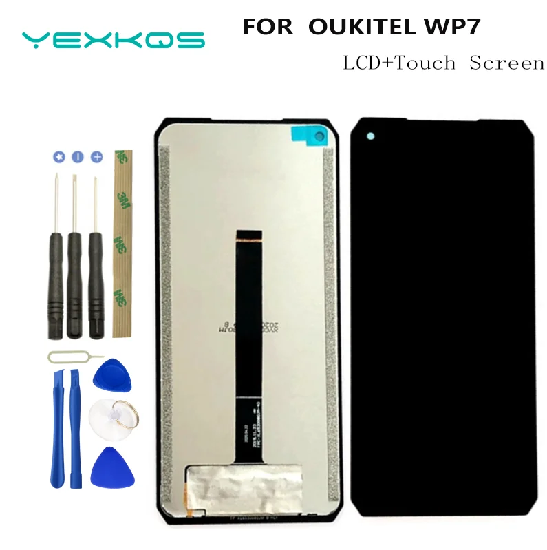 Original For Oukitel WP7 Cell Phone 6.53inch LCD Display Digitizer Assembly Touch Screen Repair Parts Replacement With Tools